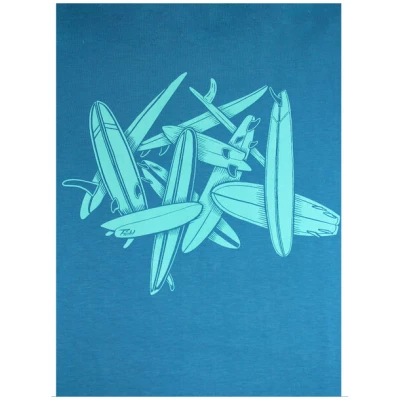 FÄDD Herren T-Shirt Rundhals aus Bio-Baumwolle "Brettsalat" Blau