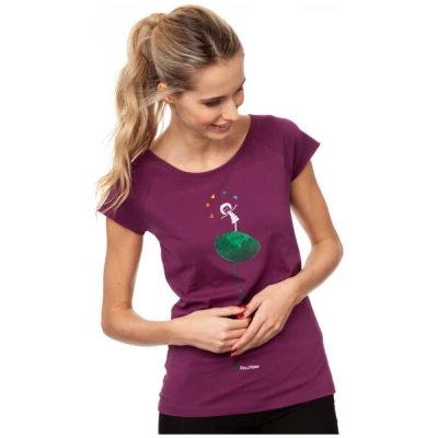 FellHerz Damen T-Shirt Rainbow Jongleuse berry Bio & Fair & Vegan