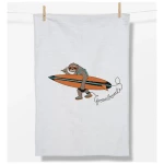 GREENBOMB Animal Sloth Surf Tea Towel - Geschirrtuch