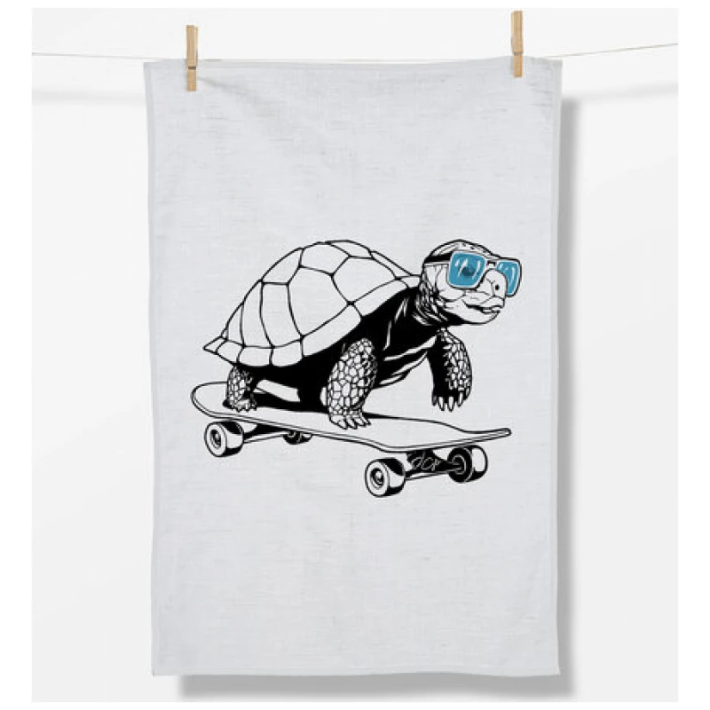 GREENBOMB Animal Turtle Roll On Tea Towel - Geschirrtuch