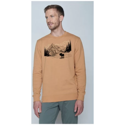 GREENBOMB Nature Moose Mountain Summer Wild - Sweatshirt für Herren