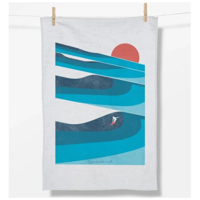 GREENBOMB Nature Perfect Waves Tea Towel - Geschirrtuch