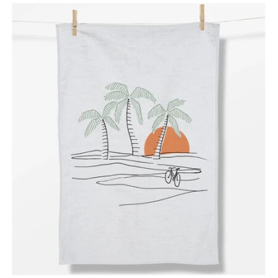 GREENBOMB Nature Sunset Palms Tea Towel - Geschirrtuch