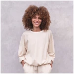 Jaya SWEATER CHIARA - Lässiger&softer Wohlfühl-Sweater im leichten Oversize-Schnitt aus 100% Biobaumwolle in Waffle Optik