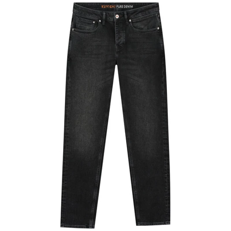 KUYICHI Herren Jeans Jim Regular Slim Vintage Black Bio-Baumwolle/rec. Baumwolle