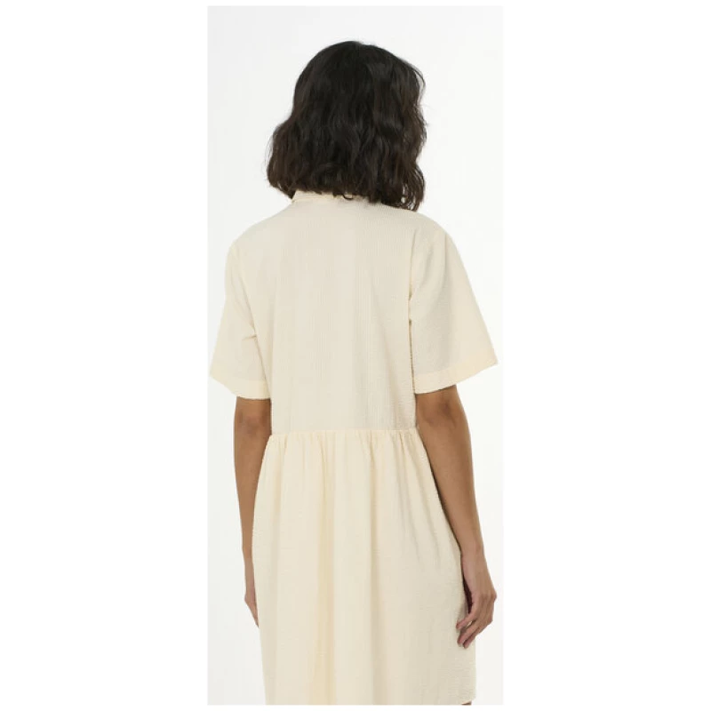 KnowledgeCotton Apparel Hemdkleid - Seersucker short shirt dress - aus Bio-Baumwolle