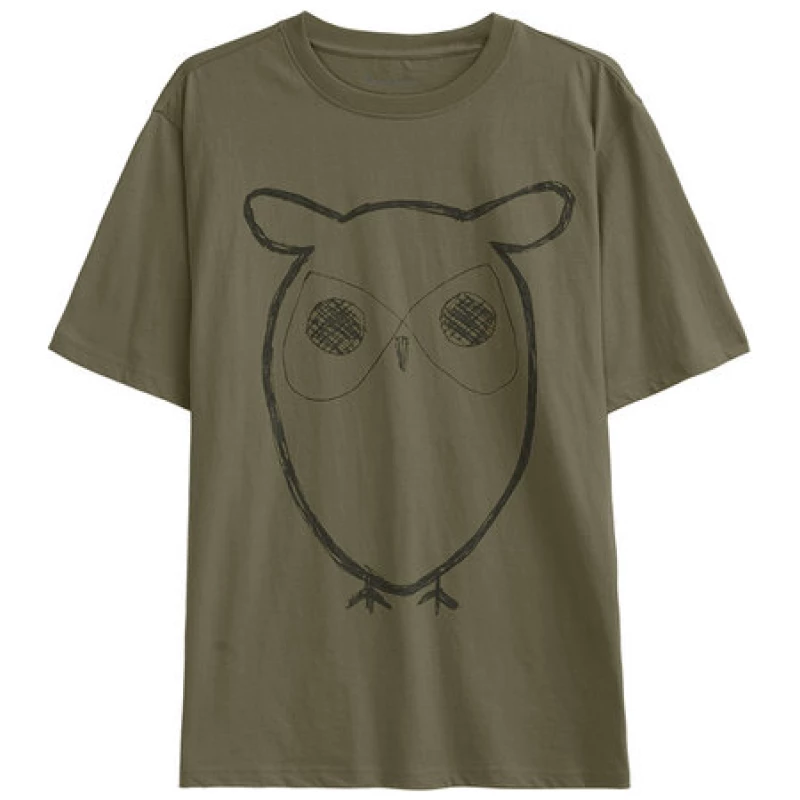 KnowledgeCotton Apparel Herren T-Shirt Big Owl