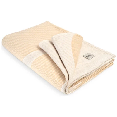 Kushel Towels Kushel Decke Leaf- klimapositive Kuscheldecke aus Biobaumwolle und Holzfaser