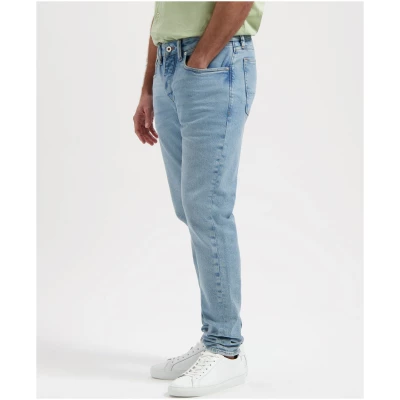 Kuyichi Herren vegan Regular Slim Jeans Jim Vintage Blau