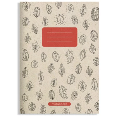 Matabooks A5 Notizheft aus Graspapier - Maya Farbe: Grapefruit
