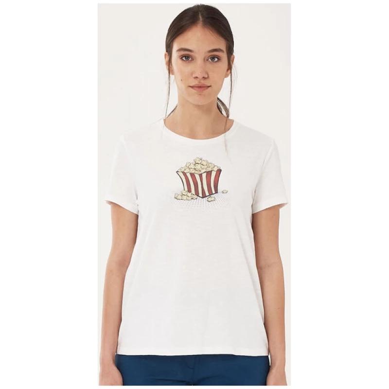 ORGANICATION T-Shirt aus Bio-Baumwolle mit Popcorn-Print