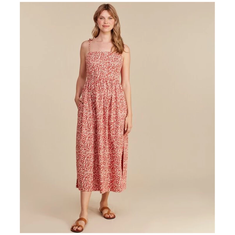 People Tree Midi Kleid - Viviana Floral Dress - aus Bio-Baumwolle