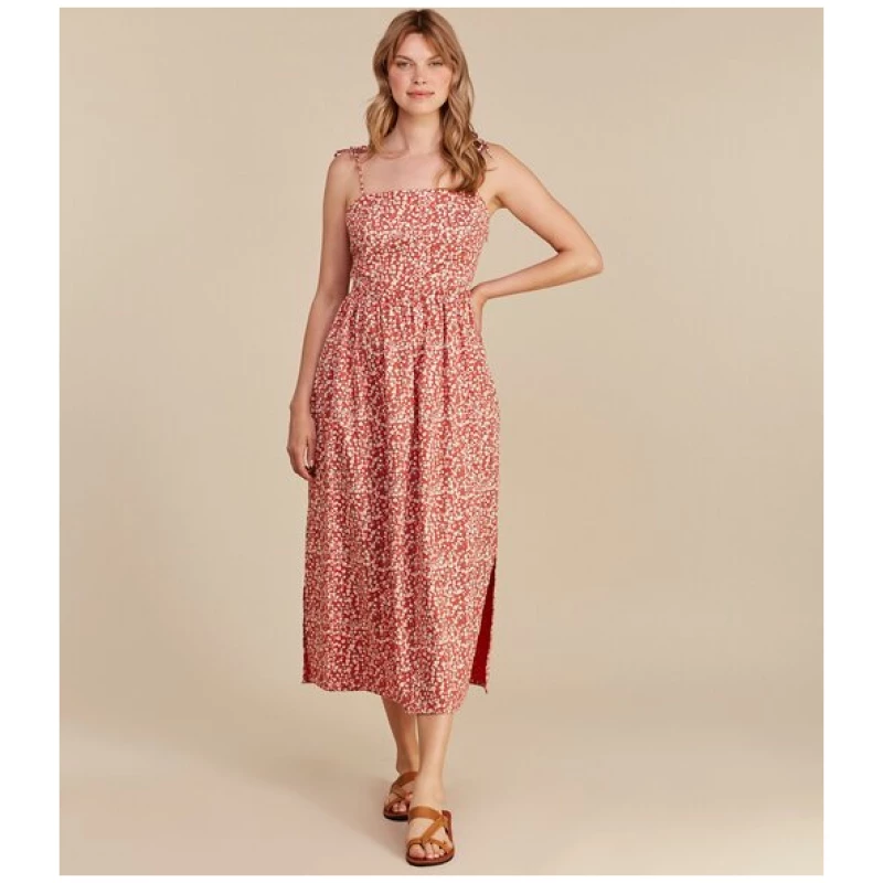 People Tree Midi Kleid - Viviana Floral Dress - aus Bio-Baumwolle