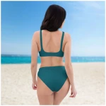 PepMelon In 23 Farben Recyceltes Bikini-Set mit hoher Taille, bequeme Sport-Bikini