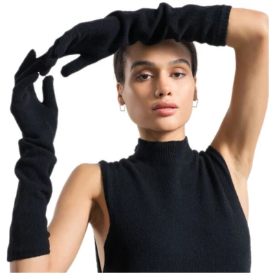 Rifò - Circular Fashion Made in Italy lange Handschuhe aus Recycelter Kaschmirwolle
