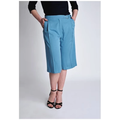 SinWeaver alternative fashion Culotte, kurze Hose mit Bundfalte und Ring
