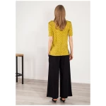 SinWeaver alternative fashion Hemdbluse lang mit Schulterklappen gelb