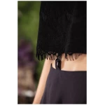 SinWeaver alternative fashion Kurzes Kleid, Abendkleid schwarz Spitze Oberteil und Rock teilbar
