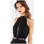 SinWeaver alternative fashion Kurzes Kleid knielang mit abnehmbaren Gürtel Tencel-Lyocel