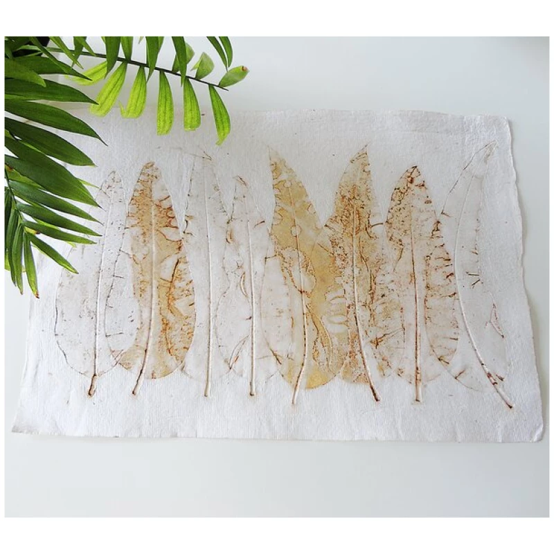 Sundara Tischsets "Imprint" aus handgeschöpftem Recycling Baumwollpapier, Natur