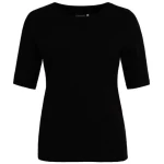 T-Shirt ohne Kragen Schwarz