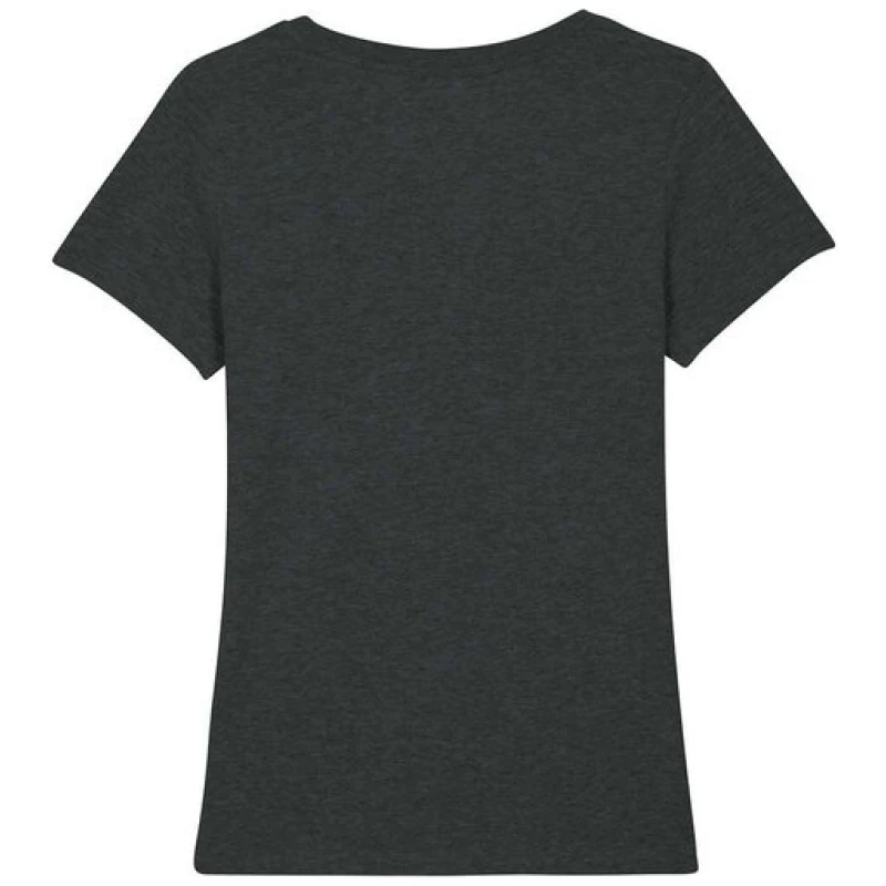 YTWOO Basic T-Shirt Damen meliert, Bio-Baumwolle, enganliegend, XS-2XL