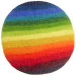 feelz Sitzkissen aus Wolle gefilzt, rund 35cm, regenbogen