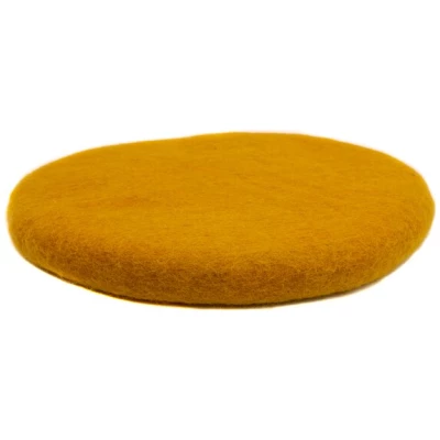 feelz Sitzkissen aus Wolle gefilzt, rund 35cm, verschiedene rot-, gelb- und orangetöne