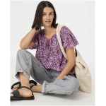 hessnatur Damen Bluse Relaxed aus LENZING™ ECOVERO™ Viskose - lila - Größe L
