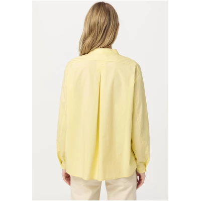 hessnatur Damen Bluse aus Bio-Baumwolle - gelb - Größe 34