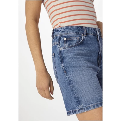 hessnatur Damen Jeans Shorts Relaxed aus Bio-Denim - blau - Größe 25