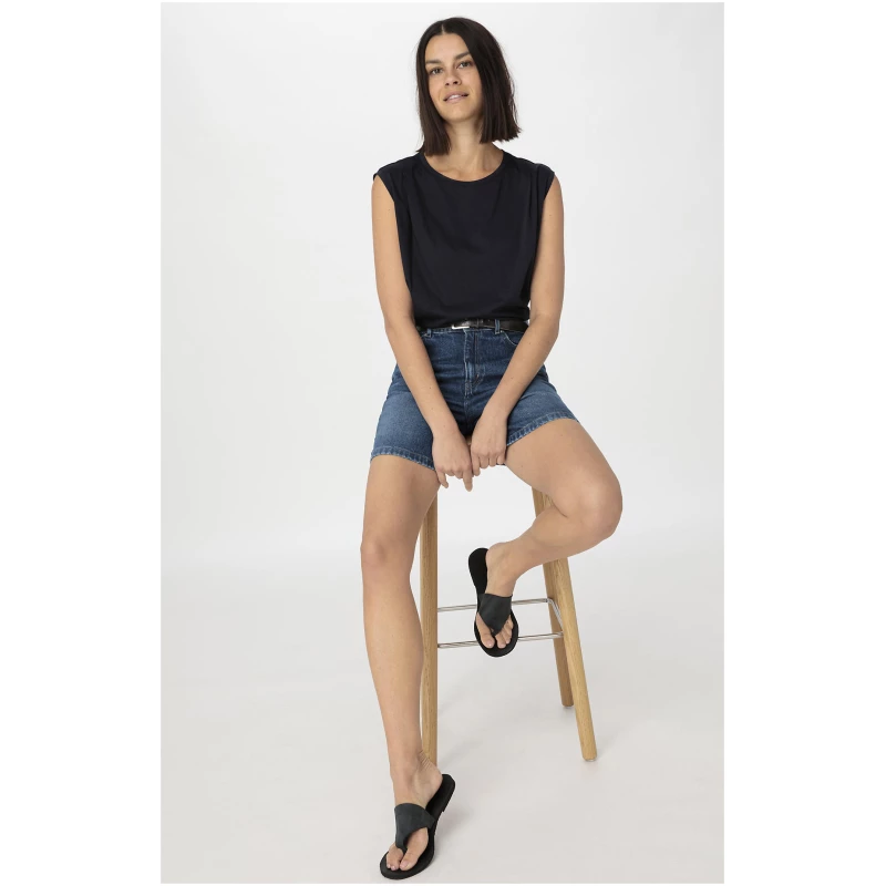 hessnatur Damen Jeans Shorts Relaxed aus Bio-Denim - blau - Größe 29