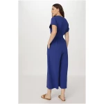 hessnatur Damen Jersey Jumpsuit Relaxed aus Bio-Baumwolle - blau - Größe 42