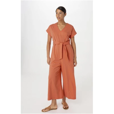 hessnatur Damen Jersey Jumpsuit Relaxed aus Bio-Baumwolle - orange - Größe 42