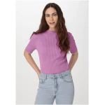 hessnatur Damen Rib Pullover Slim aus Bio-Baumwolle - rosa - Größe 34