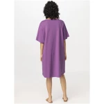 hessnatur Damen Shirt-Kleid Mini Relaxed aus Bio-Baumwolle - lila - Größe 42