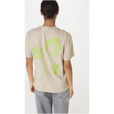 hessnatur Damen T-Shirt Relaxed aus Bio-Baumwolle - beige - Größe 34