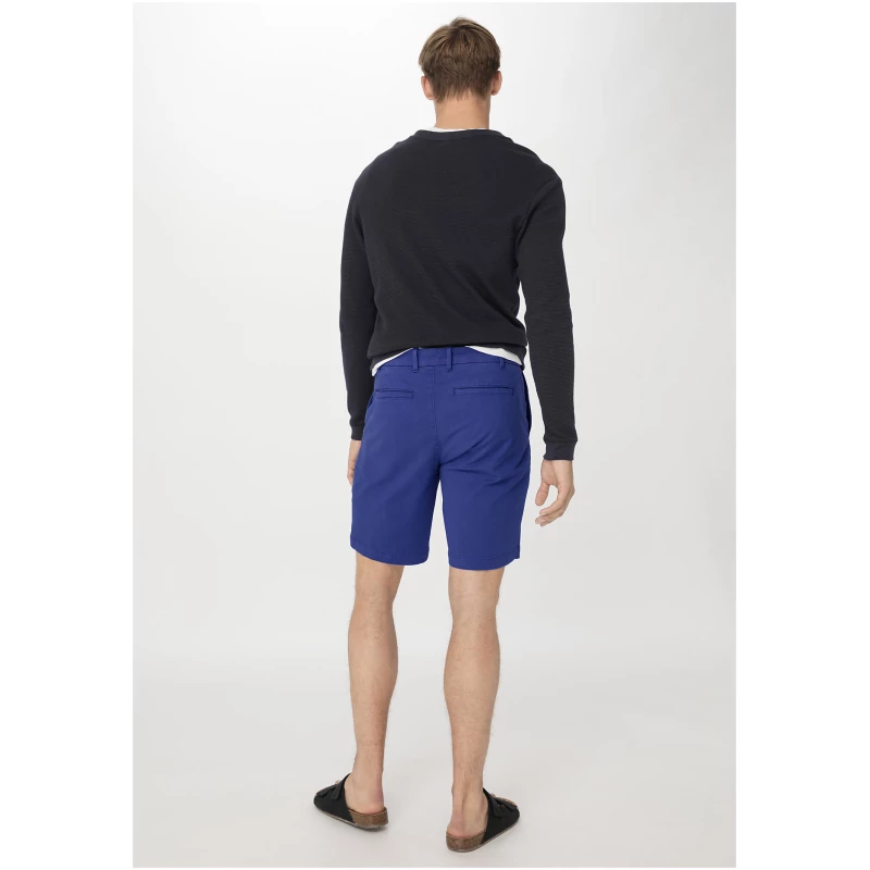 hessnatur Herren Chino Shorts LENN Regular aus Bio-Baumwolle - blau - Größe 48