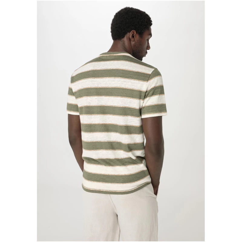 hessnatur Herren Shirt Regular aus Leinen - grün - Größe 46