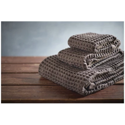thies 1856 ® veganes Washi Matou Waffel Handtuch aus Recycelter Baumwolle und Hanfpapier