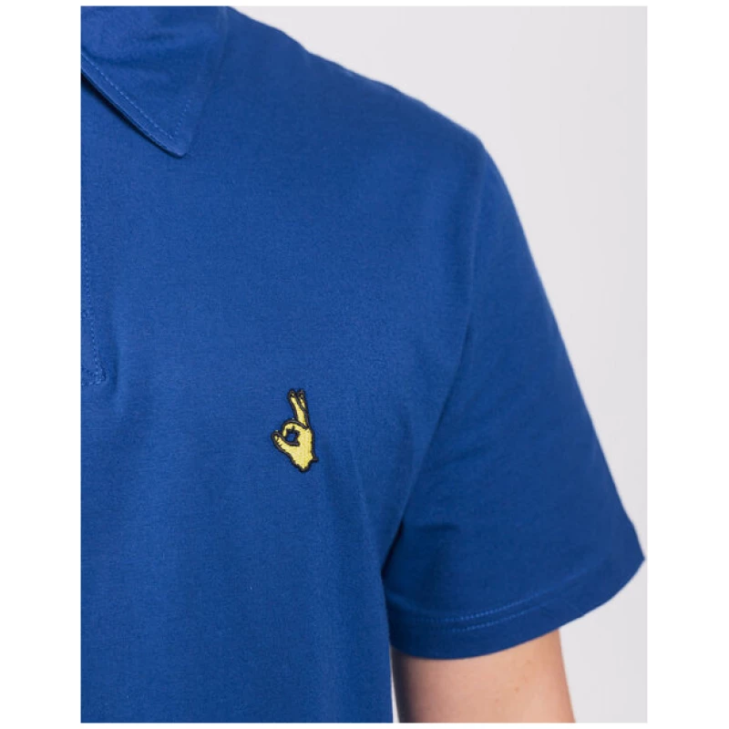 Degree Clothing Herren Poloshirt aus Bio-Baumwolle - "Good Hand" - blau