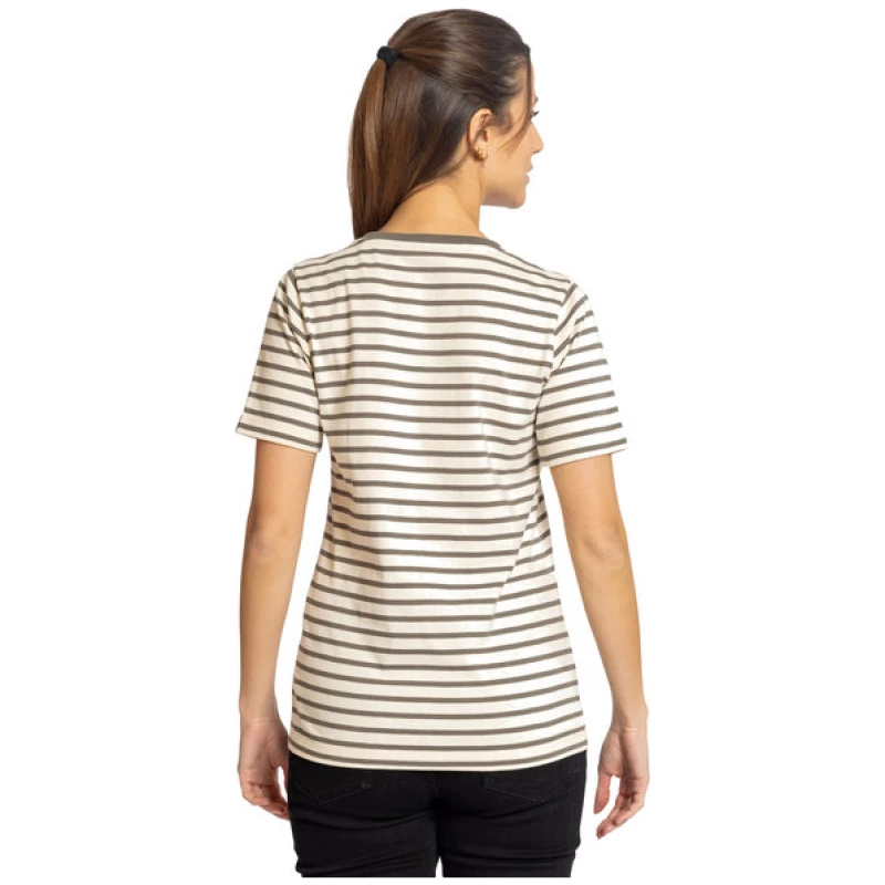 Elkline Damen T-Shirt Anna | Basic Streifen Kurzarm Shirt Baumwolle Rundhals