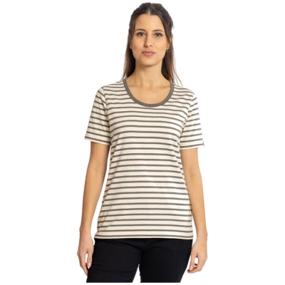 Elkline Damen T-Shirt Anna | Basic Streifen Kurzarm Shirt Baumwolle Rundhals