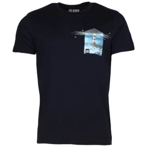 FÄDD Herren T-Shirt Rundhals aus Bio-Baumwolle "Teuchtlurm BT" Navy Blau