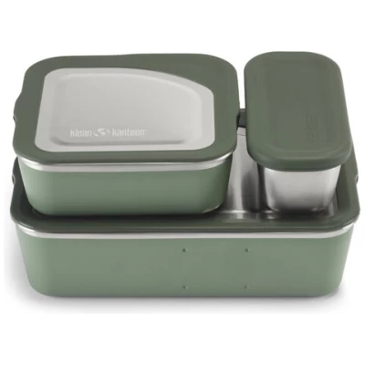 Klean Kanteen Essensbehälter Lunchbox Rise 3er Set auslaufsicher - 90% Recycling-Edelstahl