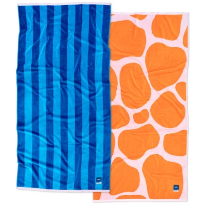 Kushel Towels Beach Towel Duo Set - klimapositives Strandtuch aus Biobaumwolle und Holzfaser