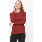 LIVING CRAFTS - Damen Langarm-Shirt - Rot (100% Bio-Baumwolle), Nachhaltige Mode, Bio Bekleidung