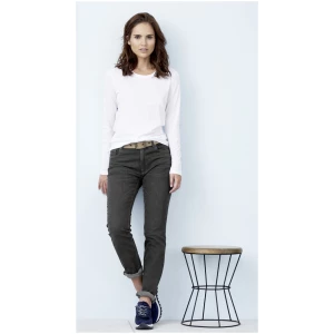 LIVING CRAFTS - Damen Langarm-Shirt - Weiß (100% Bio-Baumwolle), Nachhaltige Mode, Bio Bekleidung