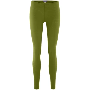 LIVING CRAFTS - Damen Lange Unterhose - Grün (55% Bio-Wolle; 45% Bio-Baumwolle), Nachhaltige Mode, Bio Bekleidung