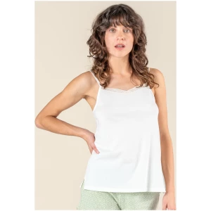 LIVING CRAFTS - Damen Night Top - Weiß (100% Bio-Baumwolle), Nachhaltige Mode, Bio Bekleidung